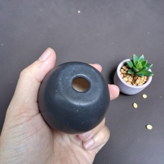 Bi Sứ Decor Treo ( Men Sứ Đen Lì) - Gốm Sứ Sân Vườn