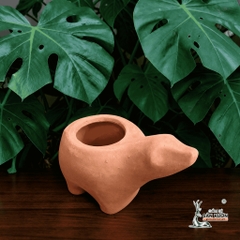 Chậu Gốm Đât Nung Hình Thú Ăn Kiến - Gốm Sứ Sân Vườn