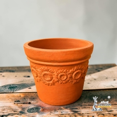 Bộ 3 Chậu Ly Gờ Vân Hoa Hướng Dương - Gốm Sứ Sân Vườn