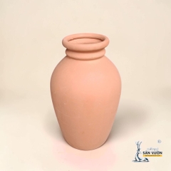 Bình Gốm Bầu Miệng Loe - Cao 27cm x Miệng 8cm - Gốm Sứ Sân Vườn