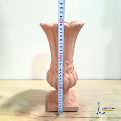 Bình Gốm Đất Nung Vân Hoa Hồng 15 x 30 cm 2 Kiểu - Gốm Sứ Sân Vườn