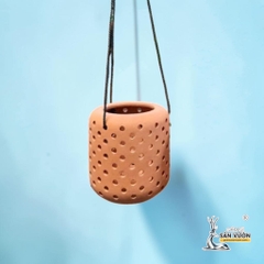 Chậu Treo Dây Gốm Đất Nung Kiểu Lộng 15cm & 25cm - Gốm Sứ Sân Vườn