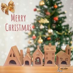 Nhà Noel Gốm Đất Nung - Gốm Sứ Sân Vườn