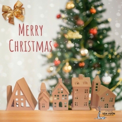 Nhà Noel Gốm Đất Nung - Gốm Sứ Sân Vườn