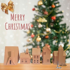 Nhà Noel Gốm Đất Nung - Gốm Sứ Sân Vườn