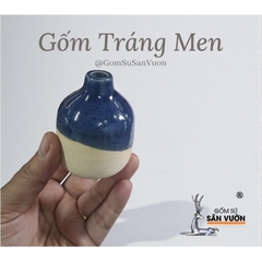 Lọ Cắm Hoa Gốm Men Mini 6cm - Gốm Sứ Sân Vườn