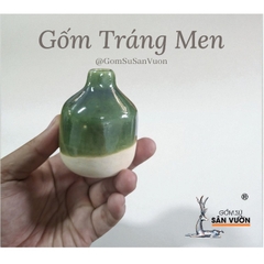 Lọ Cắm Hoa Gốm Men Mini 6cm - Gốm Sứ Sân Vườn