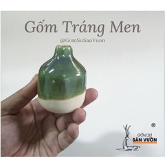 Lọ Cắm Hoa Gốm Men Mini 6cm - Gốm Sứ Sân Vườn