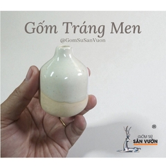 Lọ Cắm Hoa Gốm Men Mini 6cm - Gốm Sứ Sân Vườn