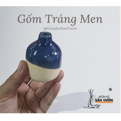 Lọ Cắm Hoa Gốm Men Mini 6cm - Gốm Sứ Sân Vườn