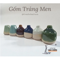 Lọ Cắm Bút Gốm Men Mini - Gốm Sứ Sân Vườn