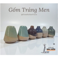 Lọ Cắm Bút Gốm Men Mini - Gốm Sứ Sân Vườn