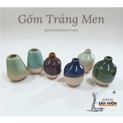 Lọ Cắm Bút Gốm Men Mini - Gốm Sứ Sân Vườn