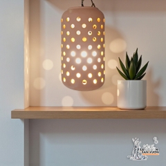 Đèn Gốm Đất Nung Dáng Tổ Ong Treo ( Chỉ Có Chụp Đèn Bên Ngoài) - Gốm Sứ Sân Vườn - GSSV