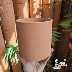 Chậu Gốm Đất Nung Trồng Cây Dáng Trụ Trơn - Gốm Sứ Sân Vườn
