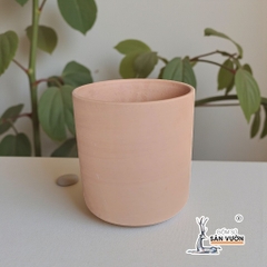 Chậu Gốm Đất Nung Trồng Cây Dáng Trụ Trơn - Gốm Sứ Sân Vườn
