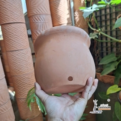 Chậu Treo Ốp Tường Gốm Đất Nung Dáng Trứng Trơn - Gốm Sứ Sân Vườn