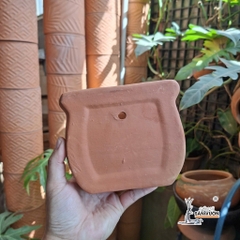 Chậu Treo Ốp Tường Gốm Đất Nung Dáng Trứng Trơn - Gốm Sứ Sân Vườn