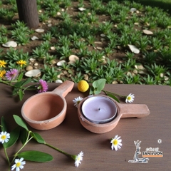 Chân Đế Tealight / Chân Đế Nến Gốm Đất Nung - Gốm Sứ Sân Vườn