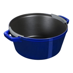 Nồi gang oval STAUB màu xanh đen