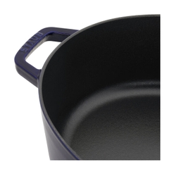 Nồi gang tròn STAUB màu xanh đen - 10cm