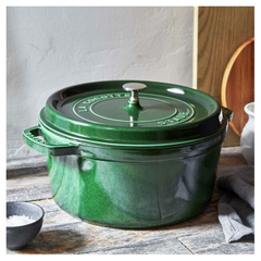 Nồi gang tròn STAUB màu xám