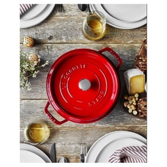 Nồi gang tròn STAUB màu xám