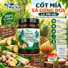 Cốt Mía Sả Gừng Dứa Lá Tre Gai Mía Xưa Hũ 1Kg