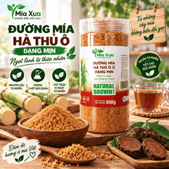 Đường Mía Hà Thủ Ô Dạng Mịn Mía Xưa Hũ 800g