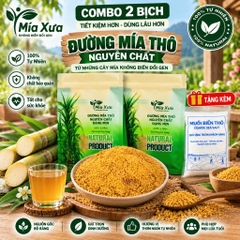 Combo 2 Bịch Đường Mía Thô Nguyên Chất Mía Xưa 500g