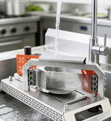 Máy Thái Cà Chua Inox 304 Cầm Tay – Dụng Cụ Cắt Lát Rau Củ Quả Đều Nhanh, Lưỡi Dao Tháo Rời PVN9606