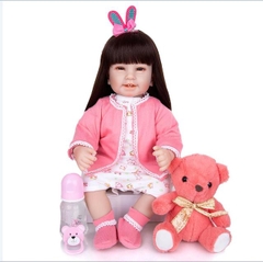 [Đủ mẫu] Búp Bê 55 cm = 22 inch Thân Gòn Mềm Mại  Reborn Silicon Vinyl Doll