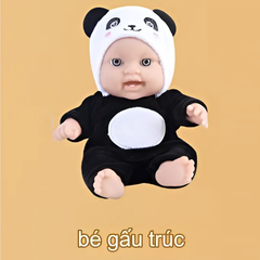 Búp Bê Tái Sinh Nhựa Mềm 18 cm 7 inch mắt 3D  Vinyl Reborn Baby Doll