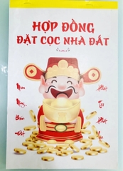 Hợp đồng đặt cọc nhà đất 3 liên Khổ F4 (21*33) cm lớn hơn A4  Giấy đẹp láng mịn và nhận mực tốt PVN5691