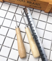 Bộ Dụng Cụ Khâu Giày Bằng Thép Không Gỉ Cán Gỗ, Làm Đồ Da Thủ Công DIY