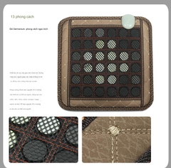 {Đủ Mẫu} Thảm Đệm Ấm Ngọc Bích Vuông 45 x 45 cm Đá Nóng Hàn Quốc, Nệm Sưởi Ấm Massage Trị Liệu 220V Món Quà Sức Khoẻ