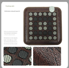 {Đủ Mẫu} Thảm Đệm Ấm Ngọc Bích Vuông 45 x 45 cm Đá Nóng Hàn Quốc, Nệm Sưởi Ấm Massage Trị Liệu 220V Món Quà Sức Khoẻ