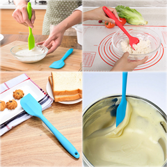 {Màu Ngẫu Nhiên} Cây Vét Bột Dẻo, Phới dẹt vét bột  chịu nhiệt Silicone Spatula