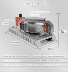 Máy Thái Cà Chua Inox 304 Cầm Tay – Dụng Cụ Cắt Lát Rau Củ Quả Đều Nhanh, Lưỡi Dao Tháo Rời PVN9606