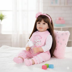 [Đủ mẫu] Búp Bê 55 cm = 22 inch Thân Gòn Mềm Mại  Reborn Silicon Vinyl Doll