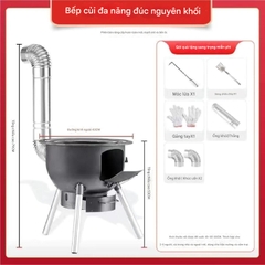 🔥 BẾP CỦI ĐA NĂNG LIỀN KHỐI – BẢN NÂNG CẤP CỰC DÀY 43CM PVN9692🔥