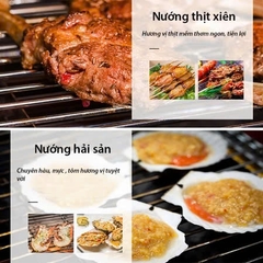 Bếp Điện Không Khói, Bếp Nướng Hải Sản BBQ 2800W  Đa Năng Nướng Thịt Xiên, Hải Sản, Đồ Ăn Nhanh