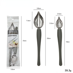 Bộ 2 muỗng Vẽ Sốt Decor Spoons Dụng Cụ Nghệ Thuật Đầu Bếp Trang Trí Món Ăn Culinary Drawing PVN40