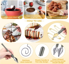 Bộ 2 muỗng Vẽ Sốt Decor Spoons Dụng Cụ Nghệ Thuật Đầu Bếp Trang Trí Món Ăn Culinary Drawing PVN40