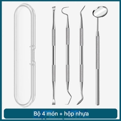 🦷 BỘ DỤNG CỤ VỆ SINH & CHĂM SÓC RĂNG MIỆNG TẠI NHÀ – HỘP NHỰA ✨ Thiết bị loại bỏ cao răng – mảng bám – chăm sóc răng miệng tiện lợi