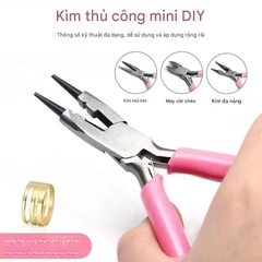 Bộ 4 Kìm dùng để làm đồ trang sức xỏ hạt đa chức năng handmade DIY màu hồng PVN7826