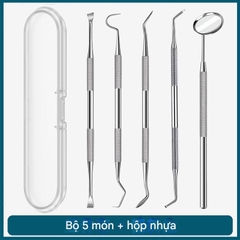 🦷 BỘ DỤNG CỤ VỆ SINH & CHĂM SÓC RĂNG MIỆNG TẠI NHÀ – HỘP NHỰA ✨ Thiết bị loại bỏ cao răng – mảng bám – chăm sóc răng miệng tiện lợi