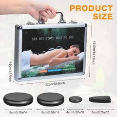 Bộ Hộp Nhôm Hấp Đá Nóng Massage (Cắm Điện) + 16 Viên Đá Cao Cấp PVN8190