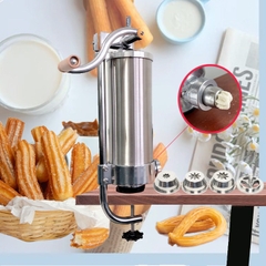 {Đủ Mẫu} Dụng Cụ Nhồi Lạp Xưởng, Xúc Xích, Dồi Sụn Inox Cao Cấp 4L + Phụ Kiện Làm Bánh Churros/Youtiao