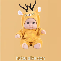 Búp Bê Tái Sinh Nhựa Mềm 18 cm 7 inch mắt 3D  Vinyl Reborn Baby Doll